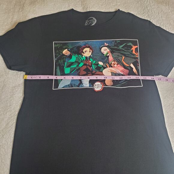 Demon Slayer Black T-Shirt Men's Small 100% Cotton Short Sleeve Anime Fan Merch - Picture 9 of 10